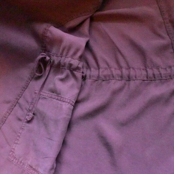 Knox Rose Open Front Drapey Utility Jacket Plum Size XS - Picture 6 of 15